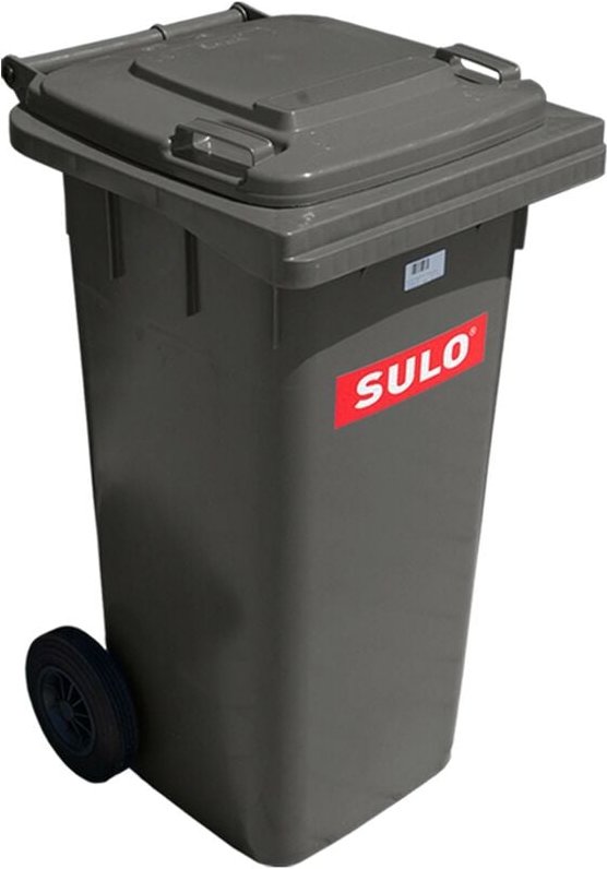 120 Liter Müllbehälter Mülltonne Abfalltonne Grau Für alle DIN-Klammschüttungen Made in Germany Extra Starker Kunststoff...