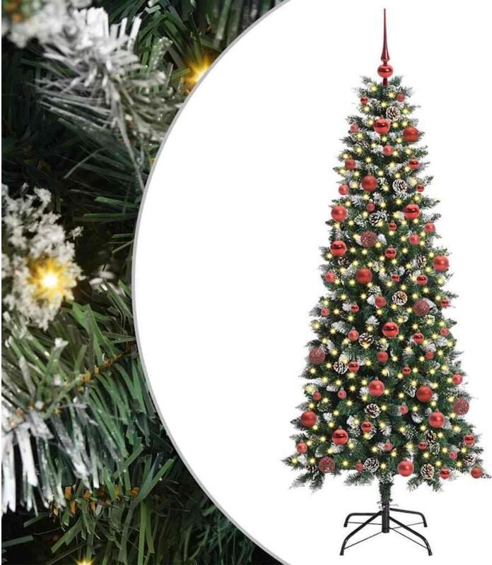 Künstlicher Weihnachtsbaum mit 300 LEDs mit Ständer Grün 180 cm vidaXL