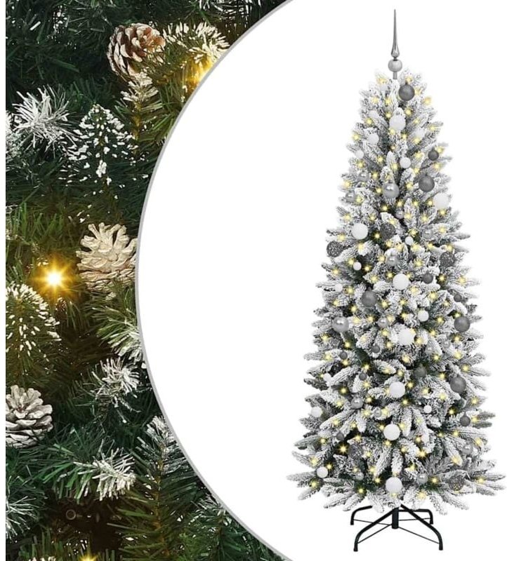 Thumbnail - Künstlicher Weihnachtsbaum mit 300 LEDs Weiß 78 x 78 x 210 cm vidaXL