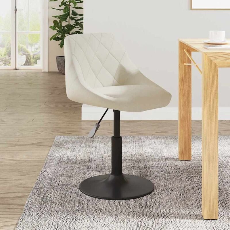 Thumbnail - Esszimmerstuhl Creme Samt vidaXL