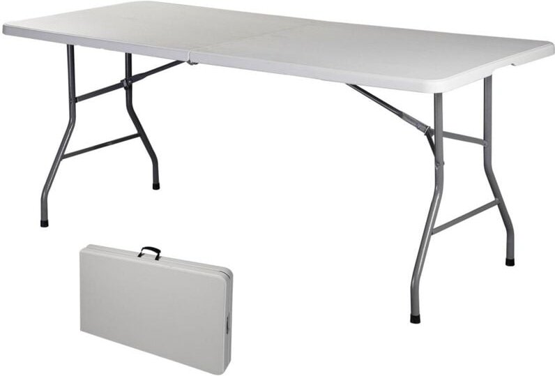 Klapptisch 183x76x74 cm Campingtisch Falttisch Gartentisch Koffertisch Biertisch Esstisch Balkontisch Tisch klappbar - C...