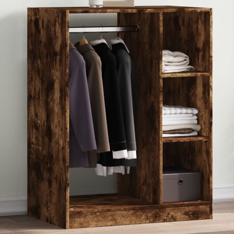 Kleiderschrank Räuchereiche 77x48x102 cm Holzwerkstoff - Vidaxl