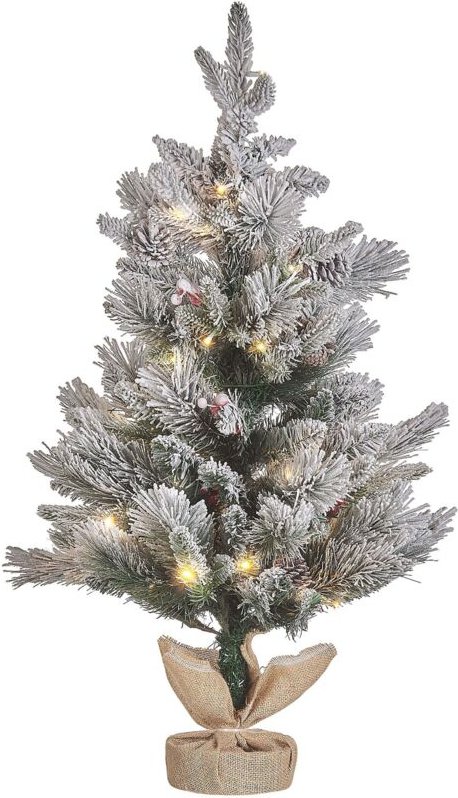 Künstlicher Weihnachtsbaum mit Schnee LED MALIGNE 90 cm Weiß