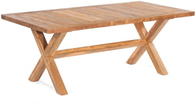 Sonnenpartner - Gartentisch Stanford 200x100 cm Teakholz Old Teak Tisch Esstisch