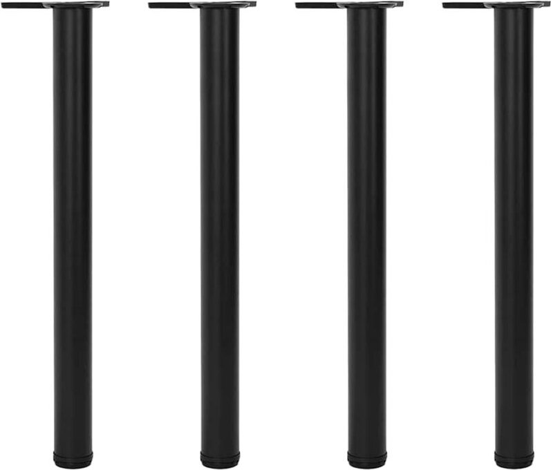 4x höhenverstellbares Tischbein Schwarz 710 mm Vidaxl