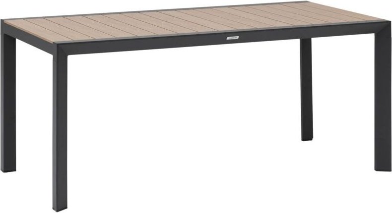 Gartentisch Évasion Holzeffekt honey & graphite 6 Plätze lates aus Aluminium - Hespéride