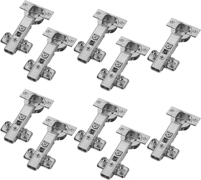 Topfband Schrankscharnier 110° 71B3580 Eckanschlag SoftClose 3D-Verstellung, inkl. Montageplatte 174E6100 - 10er Set - B...