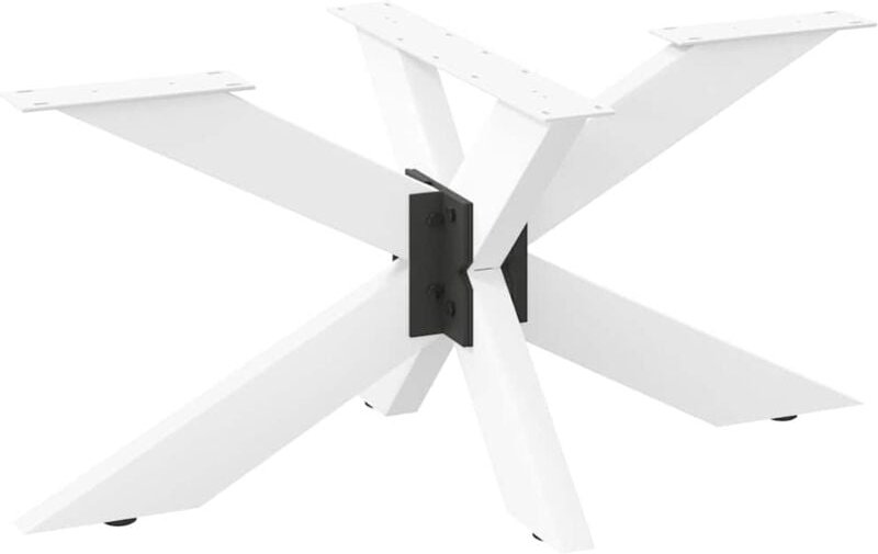 Couchtischbein in Spinnenform Weiß 98x58x(42-43) cm Stahl vidaXL