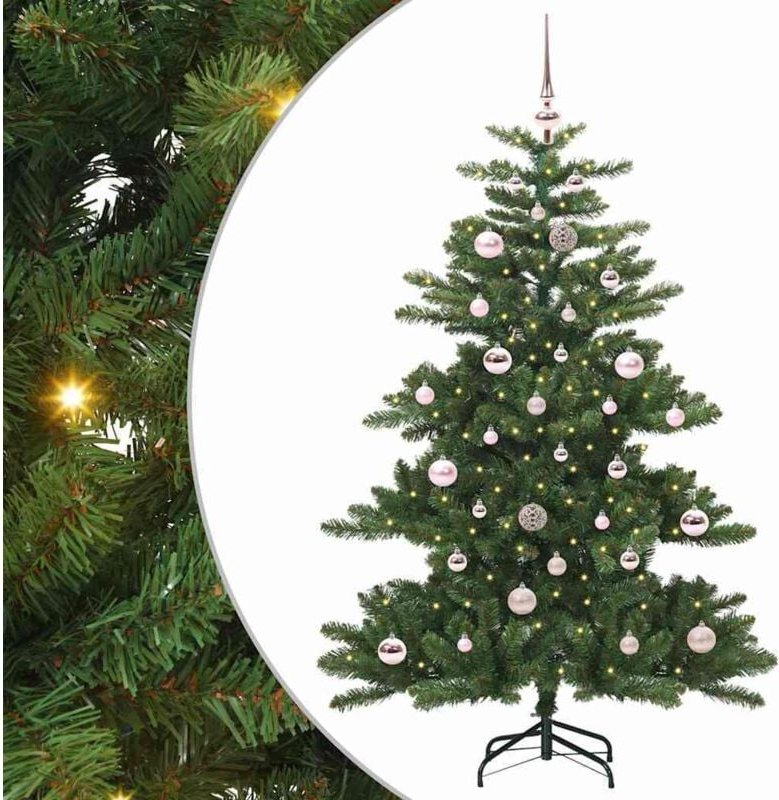 Künstlicher klappbarer Weihnachtsbaum 150 cm PVC und Stahl vidaXL