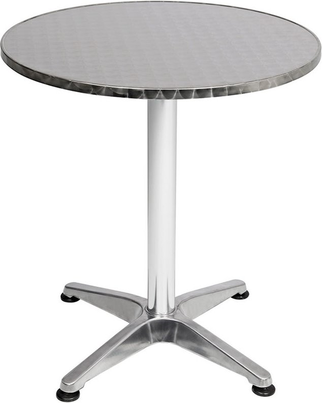 Inda-exclusiv - Bistrostehtisch rund silber Ø60cm H70/110cm-D950249-neu