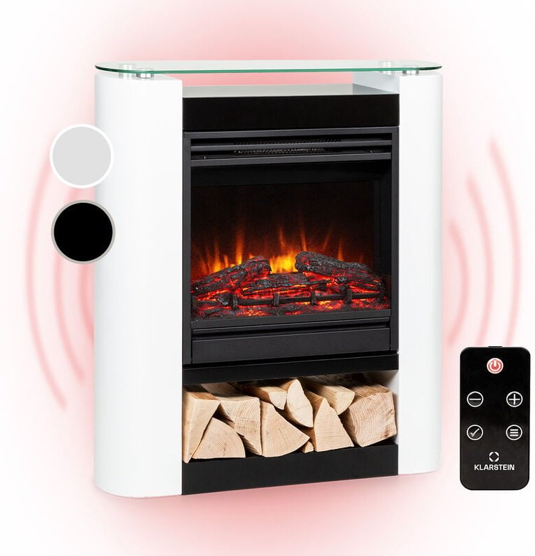 Klarstein - Studio 5 Arc Elektrokamin 1800 w LED-Flammen Heizlüfter Fernbedienung