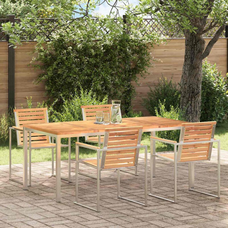 Vidaxl - Esstisch für draußen Braun 180 x 90 x 75 cm Teak-Massivholz