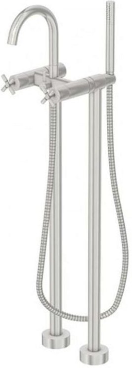 Steinberg Armaturen - Steinberg 250 - Badewannenarmatur, Bodenmontage, Nickel gebürstet 250 1162 bn