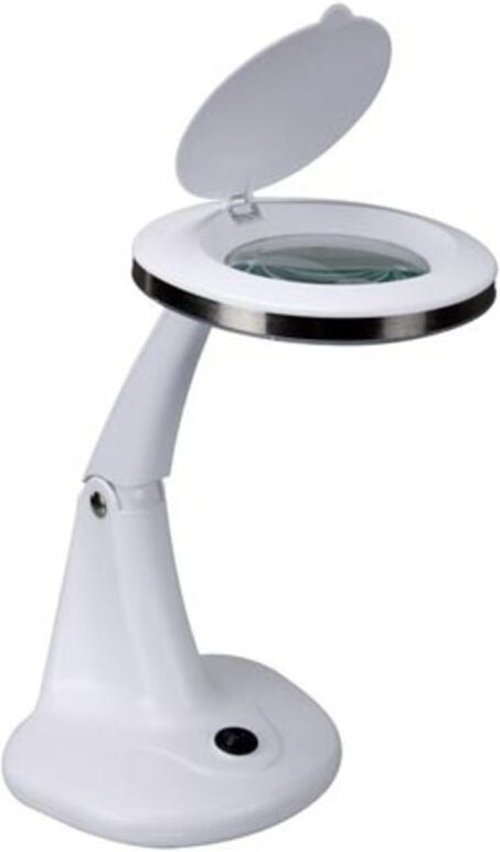 Velleman - LED-Lampe mit Vergrößerungsglas - 3 + 12 Dioptrien - 6 w - 30 Leds - Farbe weiß
