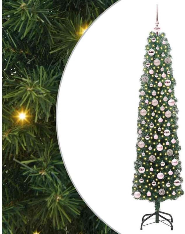 Künstlicher Weihnachtsbaum mit 300 LEDs mit Ständer Grün 180 cm vidaXL