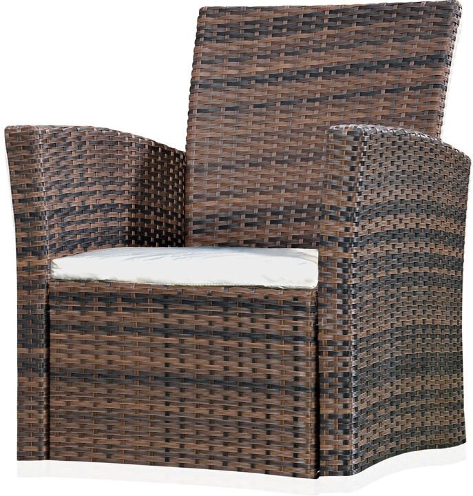 Melko - Relaxsessel Braun Balkonstuhl Gartensessel Ruhesessel Liegesessel Sessel