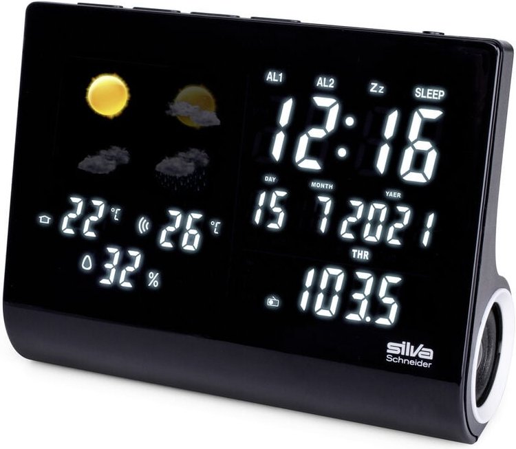 Silva Schneider - ur-ws 1500 Radiowecker ukw Akku-Ladefunktion, Weckfunktion Schwarz
