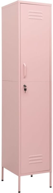 Schließfachschrank Rosa 35x46x180 cm Stahl - Vidaxl
