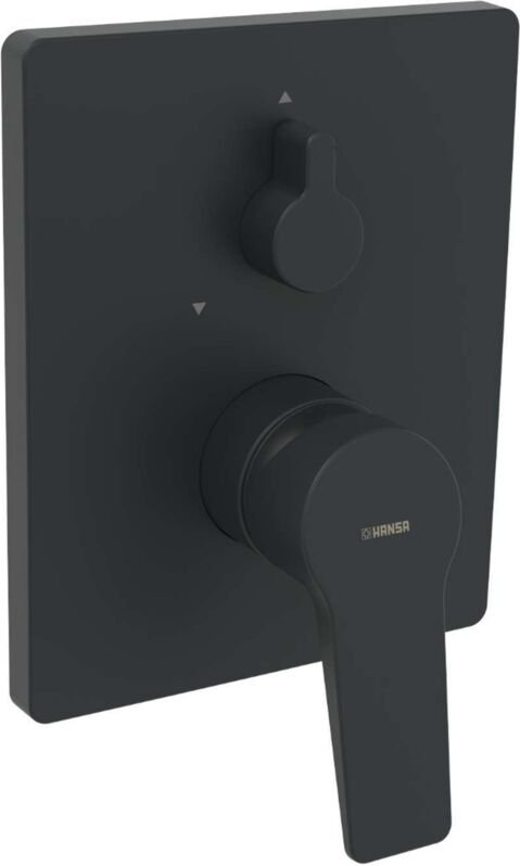 Hansa - Twist - Badewannenarmatur-Unterputz, 2 Ausgänge, schwarz matt 8984908333