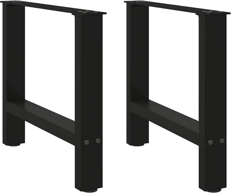 Thumbnail - Couchtischbeine Schwarz 2 Stk. 50x(42-43) cm Stahl vidaXL
