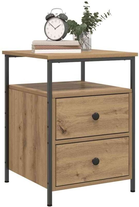 Nachttische 2 Stk. Artisan-Eiche 44x45x60 cm Holzwerkstoff - Vidaxl