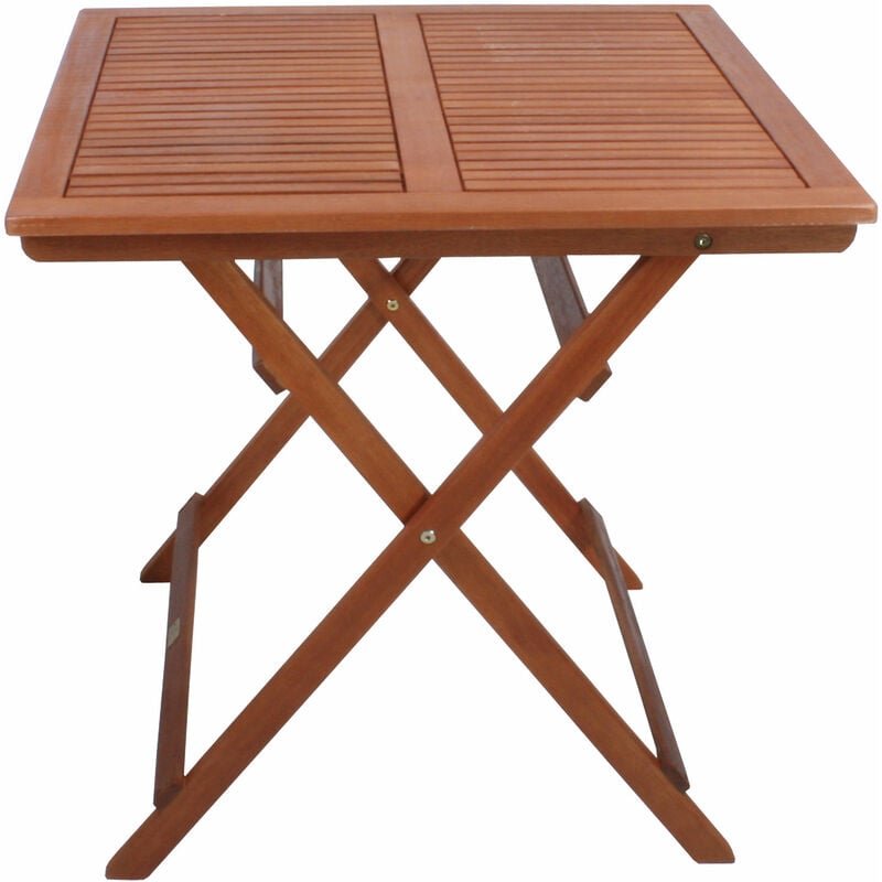 Eukalyptus Gartentisch seattle eckig - 70 x 70 cm - Holz Klapptisch geölt - Balkontisch Beistelltisch Bistrotisch witter...