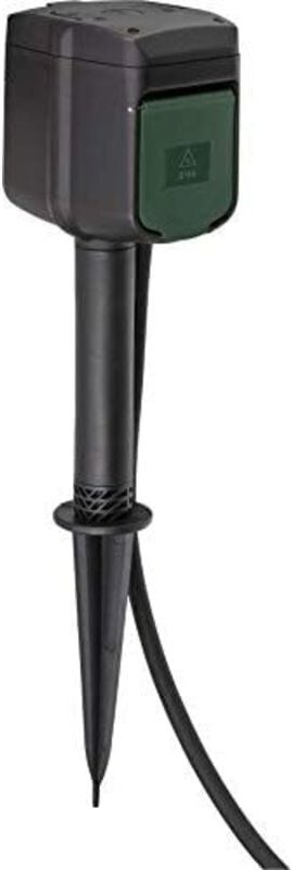 Brennenstuhl - Connect wifi Garten-Steckdose / Außensteckdose 2-fach mit Erdspieß und Montageplatte, 2.4 GHz, 10 m Kabel...