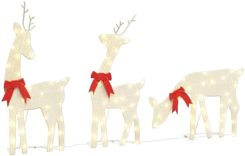 LED-Rentiere 3 Stk. 90 LEDs Warmweiß vidaXL