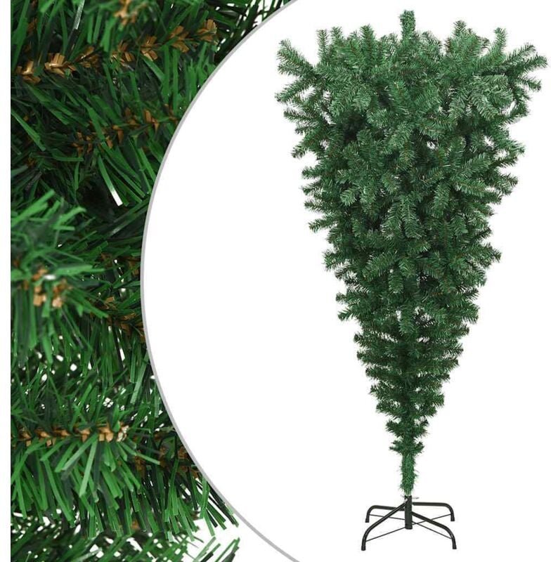 Künstlicher Weihnachtsbaum mit Ständer Umgekehrt Grün 240 cm vidaXL