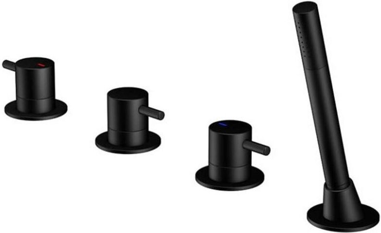 Steinberg Armaturen - Steinberg 100 - Wannenrandarmatur, 4-Loch Montage, schwarz matt 100 2480 s