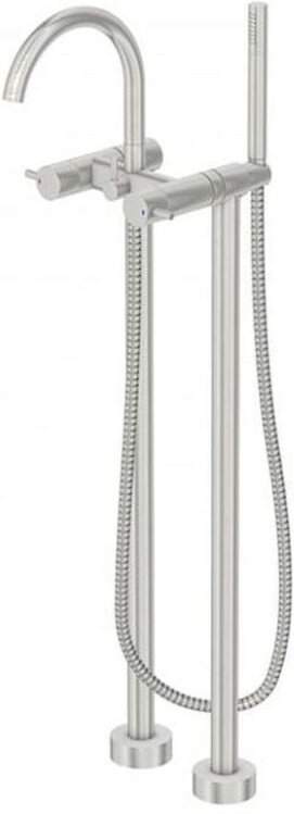 Steinberg Armaturen - Steinberg 100 - Badewannenarmatur, Bodenmontage, Nickel gebürstet 100 1162 bn