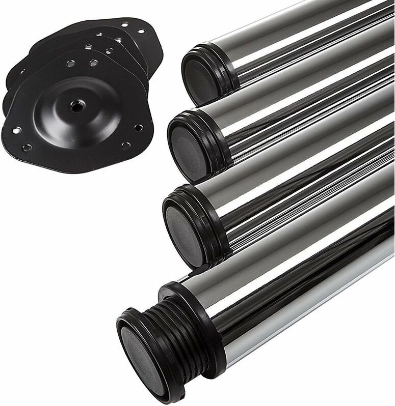 So-tech - 4er Set Tischbeine ø 60 mm Höhe 710 mm Chrom poliert höhenverstellbar