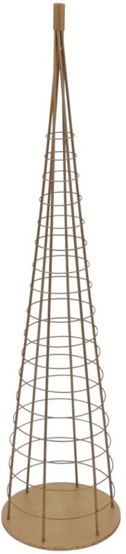 Deko-Baum HHG-470, Weihnachtsbaum Schmuckbaum Weihnachtsdeko Christbaum zum Beschmücken, Metall 160cm goldfarben