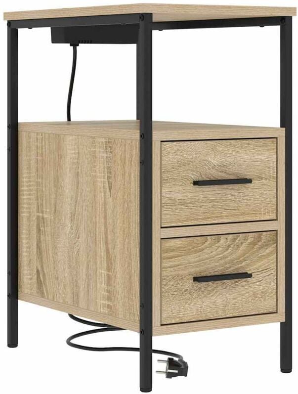 Nachttisch Sonoma Eiche 30 x 48 x 61 cm Holzwerkstoff Vidaxl