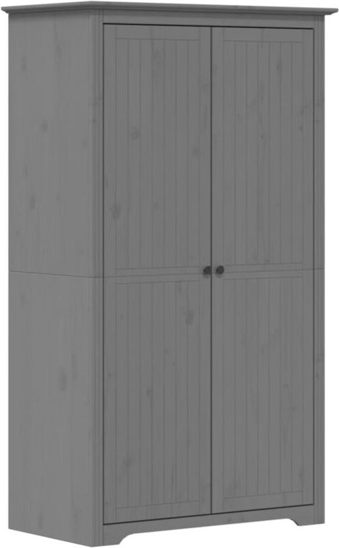 Kleiderschrank BODO Grau 99x53,5x173 cm Massivholz Kiefer vidaXL