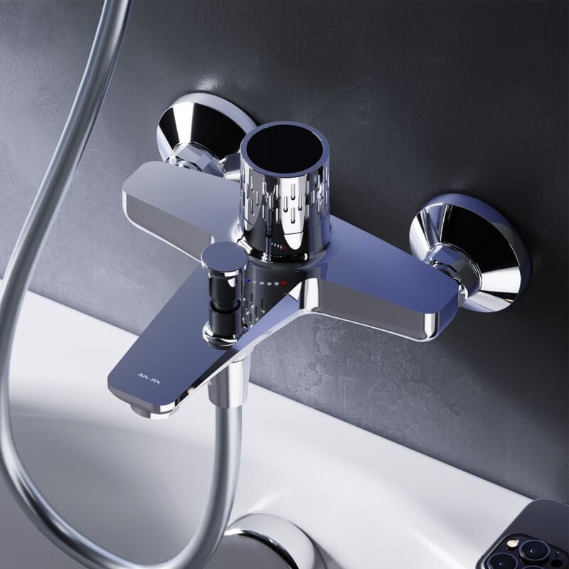 Am.pm - Badewannenarmatur Wannenarmatur Chrom Einhebelmischer Wandmontage Bad Messing Badewannen Armaturen