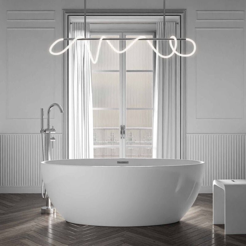 Bernstein - Badewanne freistehend terra 2.0 Acryl Weiß glänzend 170x80cm