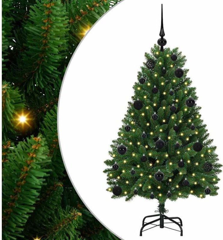 Künstlicher Weihnachtsbaum Grün 120 cm PVC und Metall vidaXL