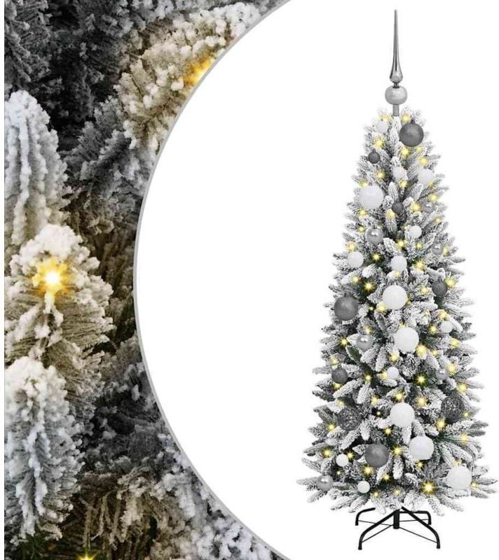 Künstlicher Weihnachtsbaum mit 150 LEDs mit Ständer Weiß 120 cm vidaXL