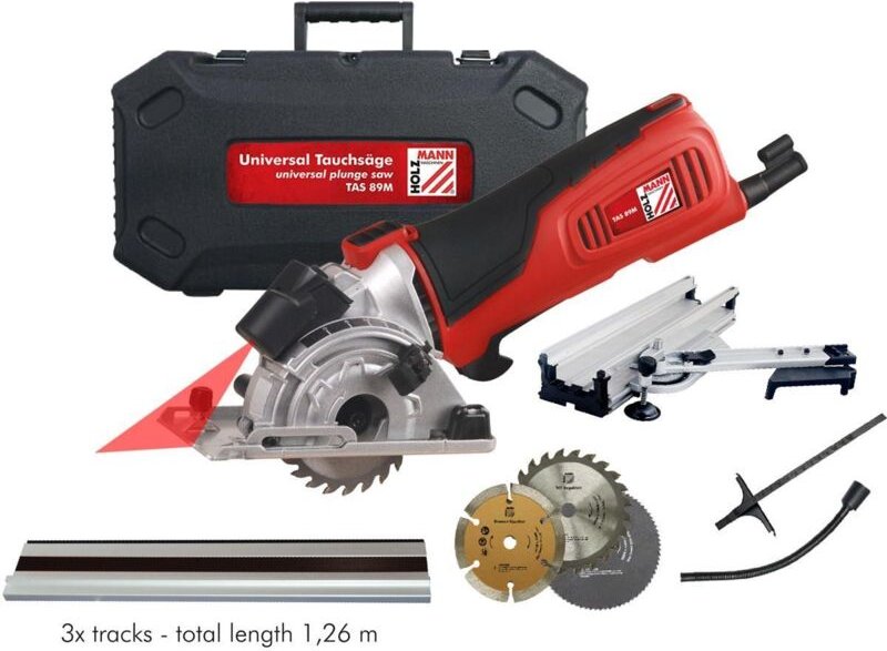 Holzmann - tauchkreissage tauchssage + fuhrungsschiene + zubehor TAS89M230V