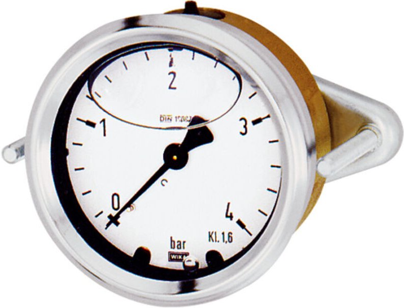 Glyzerinmano, Dreikantfrontring, g 1/4 zentr., 0-6,0 bar, ø 63 - Riegler