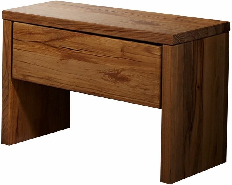 Massivmoebel24.de - Nachttisch Wildeiche 50x34,5x40 natur geölt krakau 210