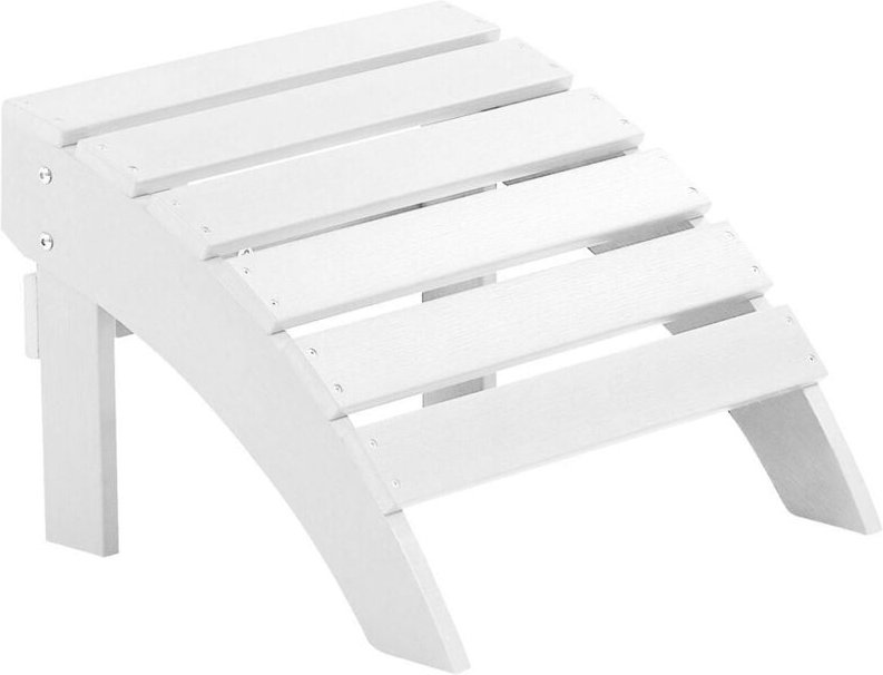 Fußhocker für Gartenstuhl Weiß Kunstholz Muskoka Adirondack Stil Balkon Terrasse Outdoor Garten Zubehör Möbel