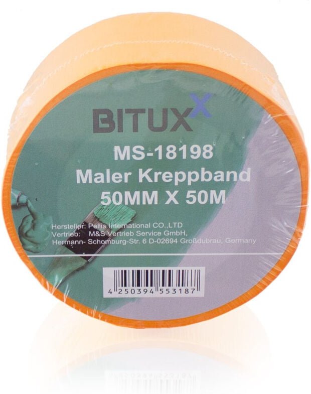 Bituxx - 24x50M Profi Maler Kreppband Goldband Abdeckband Klebeband 50 mm