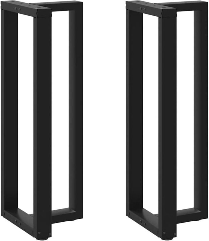 Bartischbeine T-Form 2 Stk. Schwarz 40x35x(110-111) cm Stahl - Vidaxl