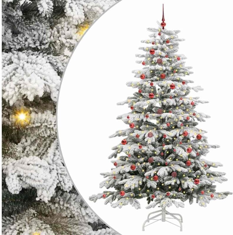 Künstlicher klappbarer Weihnachtsbaum Weiß 240 cm PE und PVC vidaXL