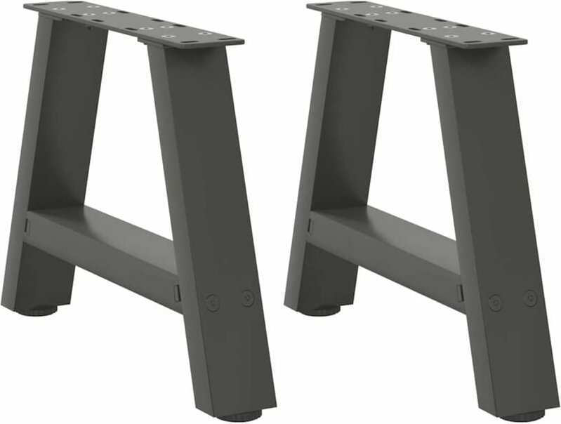 Couchtischbeine A-Form 2 Stk. Anthrazit 30x(30-31) cm Stahl Vidaxl