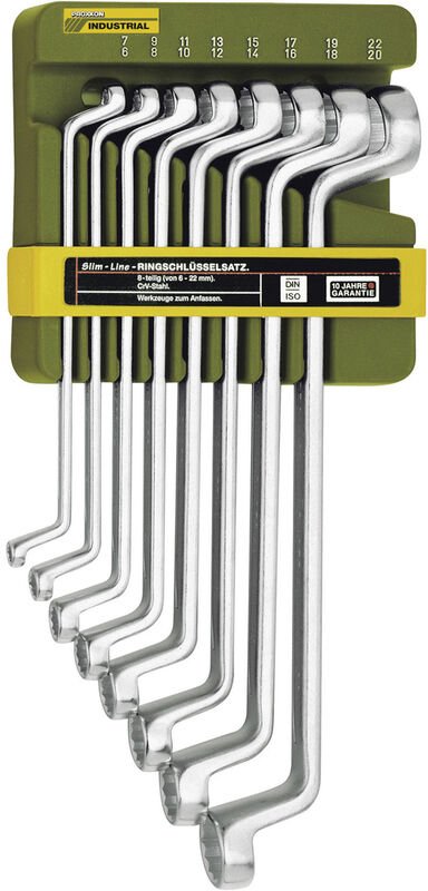 Industrial 23 810 SlimLine Doppel-Ringschlüssel-Satz 8teilig Schlüsselweite (Metrisch) 6 - 2 - Proxxon