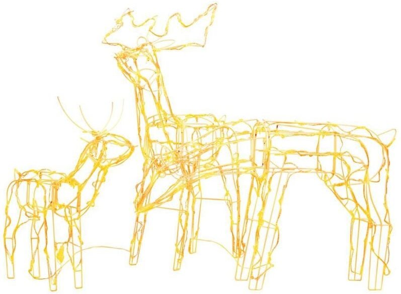 3-tlg. LED-Rentiere Set Weihnachtsdekoration 229 LEDs Vidaxl