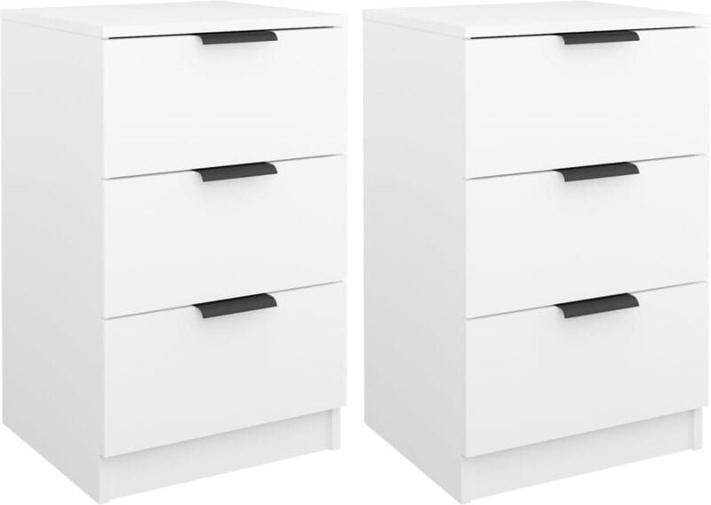 Nachttische 2 Stk. Weiß 40x36x65 cm Vidaxl